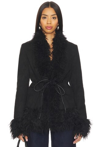 LIONESS Oui Oui Coat in Black. - size XS | Revolve Clothing (Global)