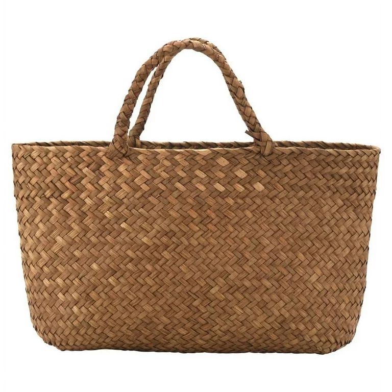 Casual Straw Bag Natural Wicker Tote Bags Women Braided | Walmart (US)