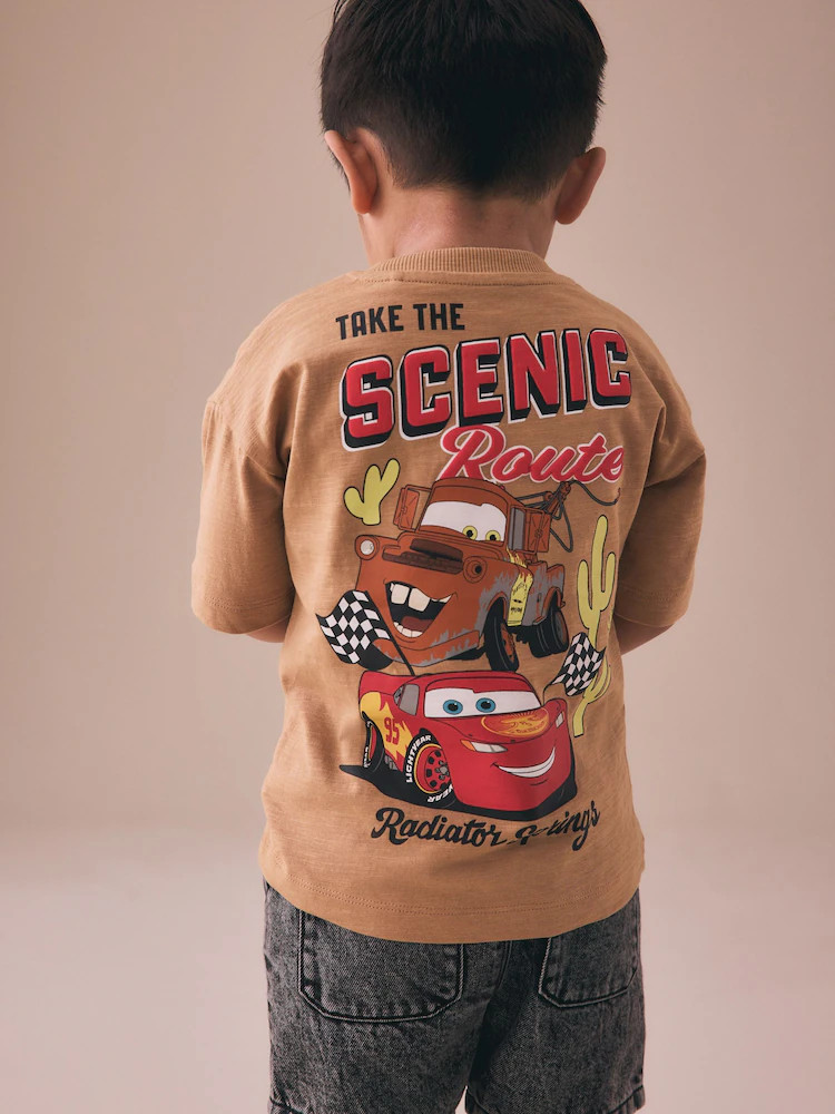 Charcoal Grey Short Sleeve Disney Cars T-Shirt (3mths-8yrs) | Next US