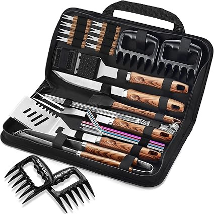 ROMANTICIST 27pcs Heavy Duty BBQ Tools Gift Set for Men Dad, Extra Thick Stainless Steel Grill Ut... | Amazon (US)