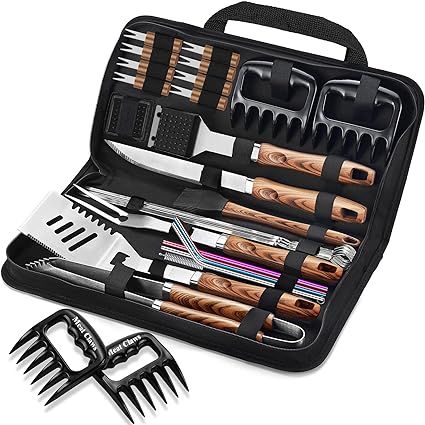 ROMANTICIST 27pcs Heavy Duty BBQ Tools Gift Set for Men Dad, Extra Thick Stainless Steel Grill Ut... | Amazon (US)