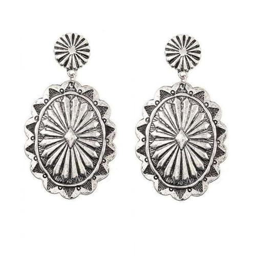 Western Earrings for Women Vintage Concho Earrings Silver Country Concert Western Jewelry for Women Cowgirl (Concho earrings) | Amazon (US)