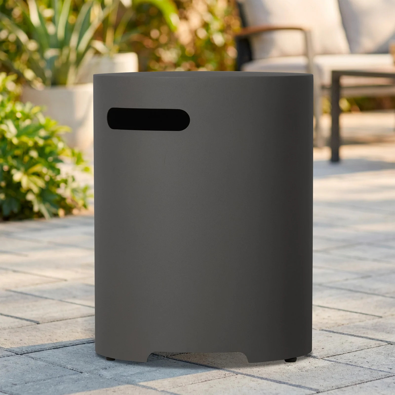 Round Metal Propane Tank Cover | Real Flame