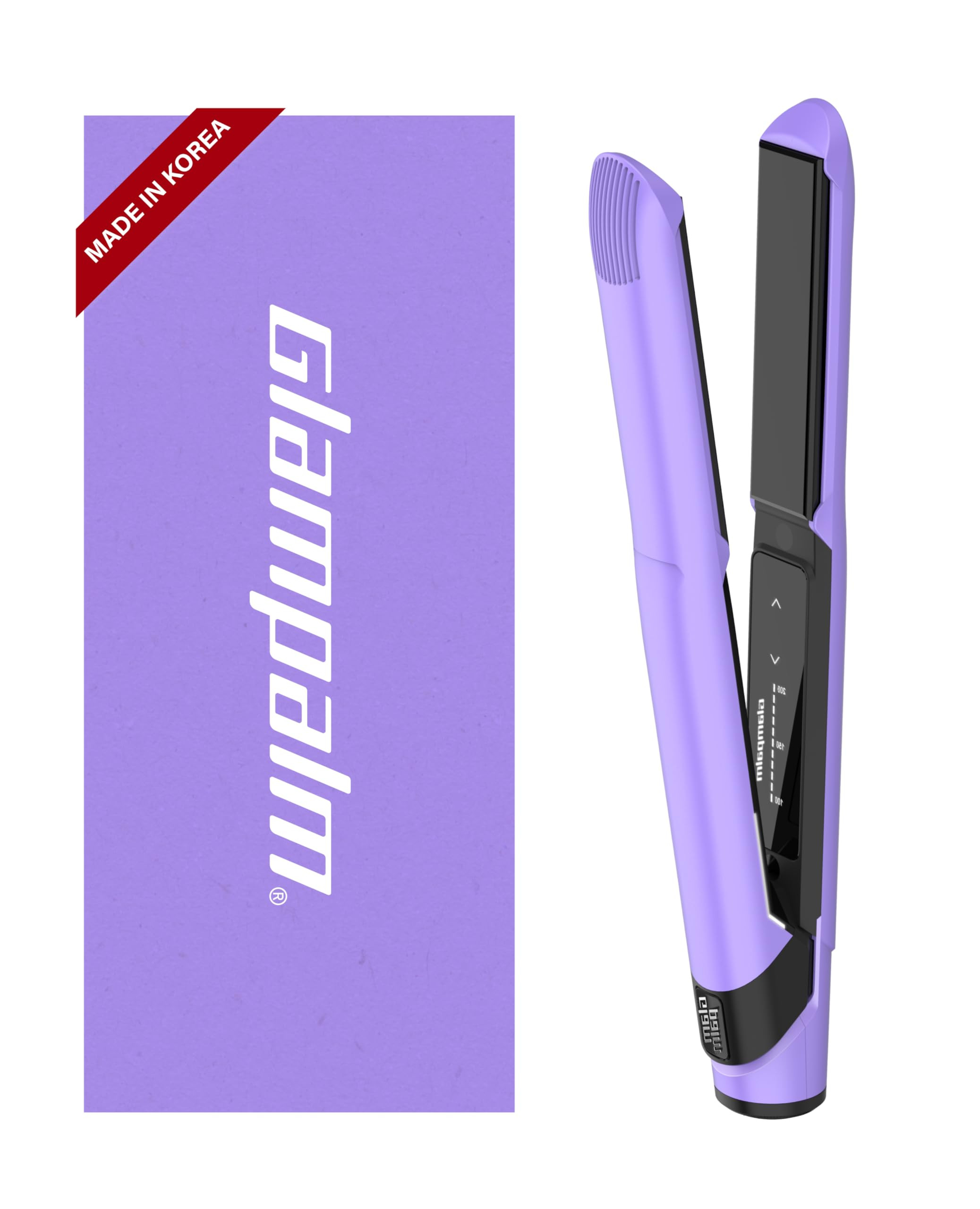 Amazon.com : GLAMPALM GlamMuse 1" | All-Ceramic Flat Iron Infused with Vita-C, Salon Results with Less Heat Damage, Trusted by K-Pop Hair Stylists, Dual Voltage Hair Straightener, Silk Press | GP201T : Beauty & Personal Care | Amazon (US)