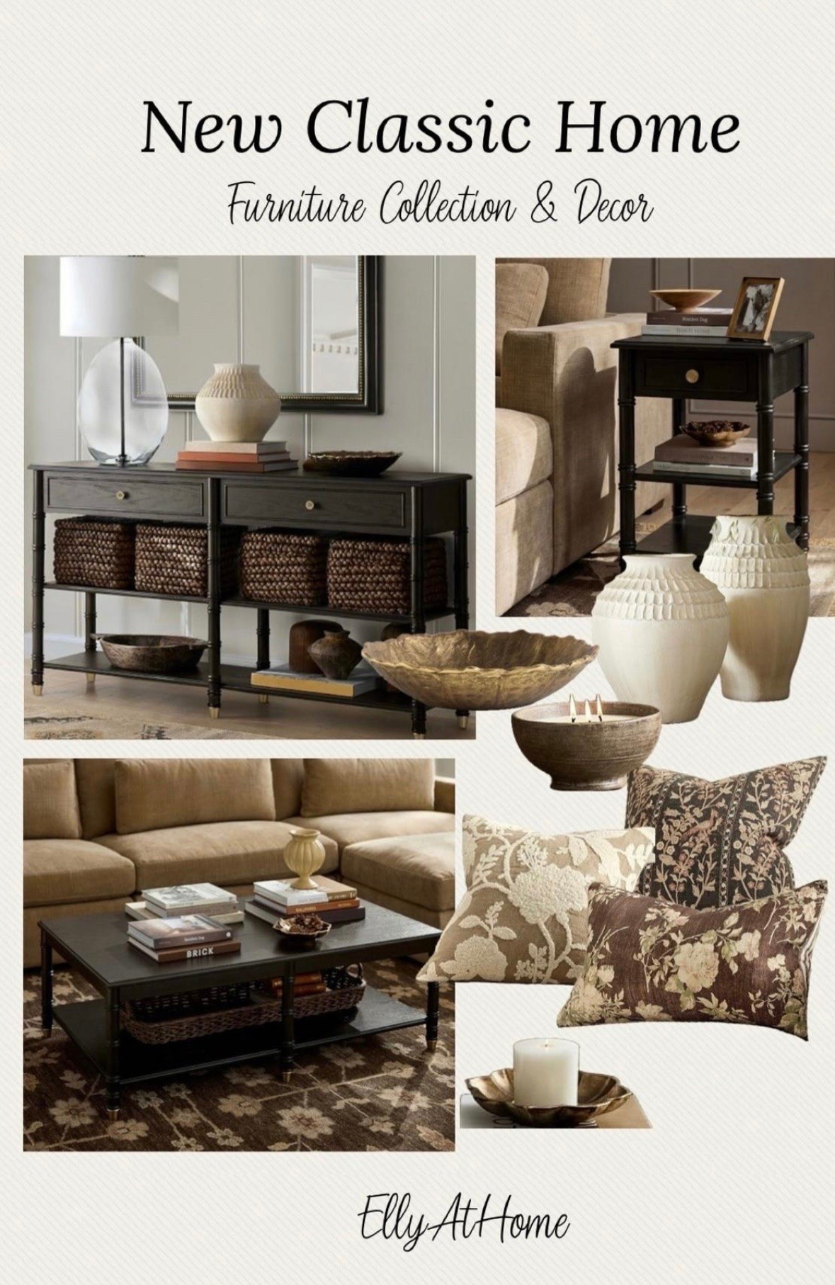 Beautiful classic home furniture in warm wood tones and cozy fall decor, pillows, area rug, throw blankets, candles and more for a fall home. @Pottery Barn

#LTKHome #LTKSaleAlert