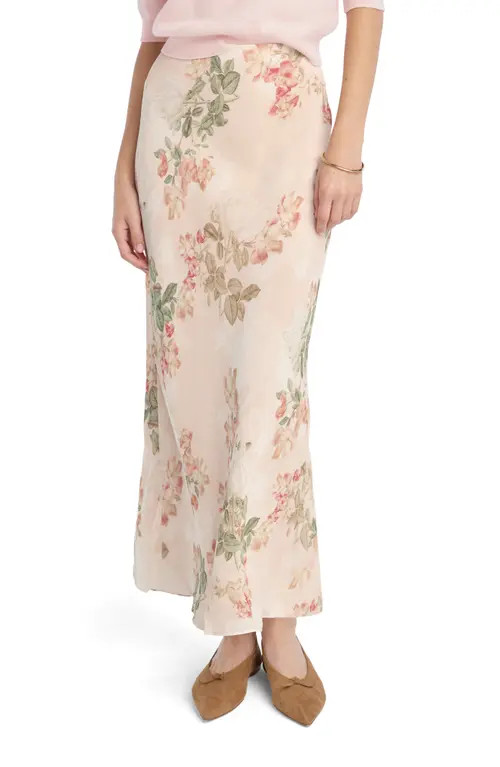 Favorite Daughter The Favorite Floral Maxi Skirt in Light Peach Rose G at Nordstrom, Size Small | Nordstrom