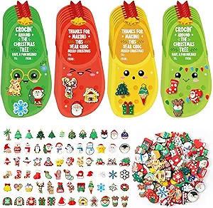 Christmas Cards Shoe Charms - 24Pcs Cute Shoe-shaped Cards with 72Pcs Shoe Decoration Charms (24 ... | Amazon (US)