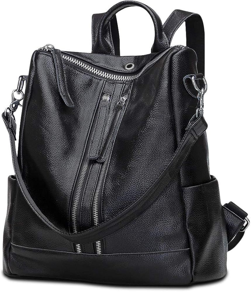 Modoker Backpack Purse for Women, Travel Leather Backpack, Convertible Shoulder Bag, School Bag w... | Amazon (US)