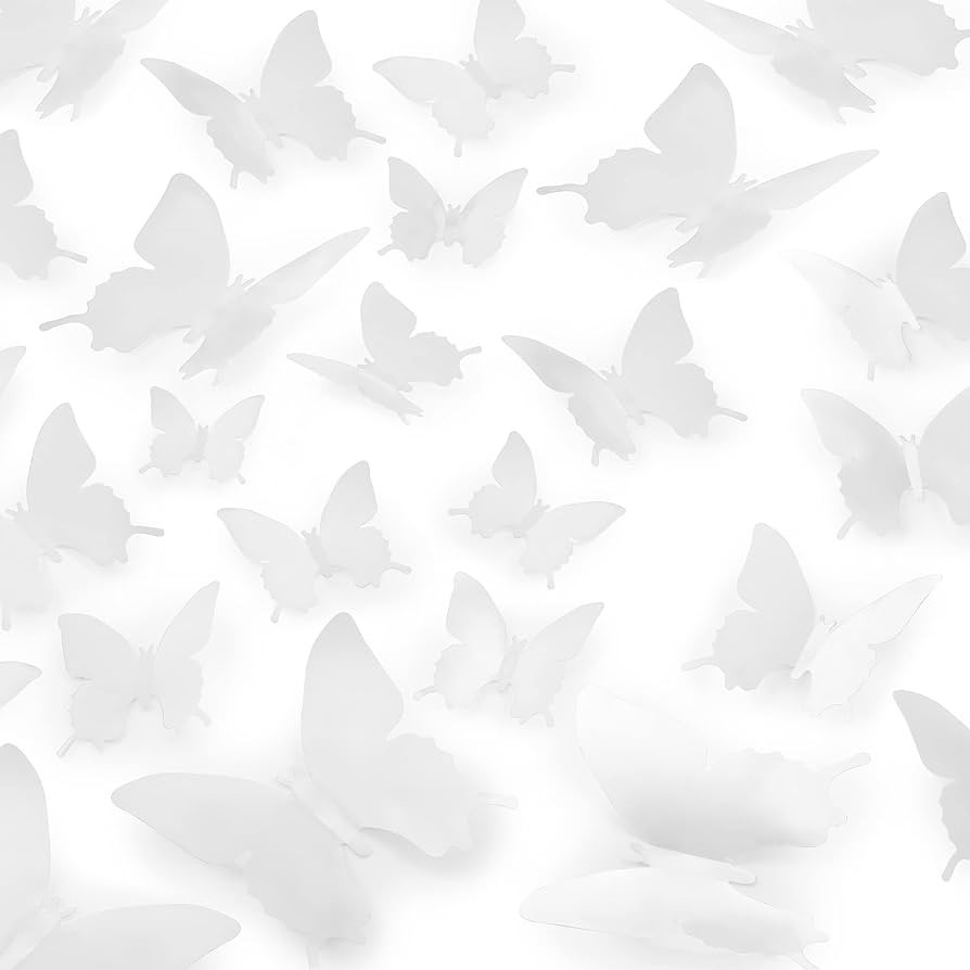 Zulay Home 3D Butterfly Wall Decor - 24pcs Butterfly Decor with 3 Different Sizes - Removable DIY... | Amazon (US)