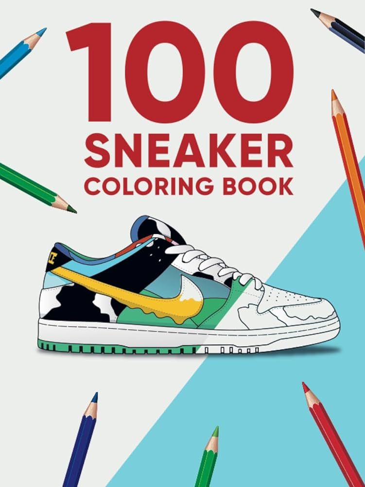 100 Sneaker Coloring Book: A Coloring Book for Adults and Kids | Amazon (US)