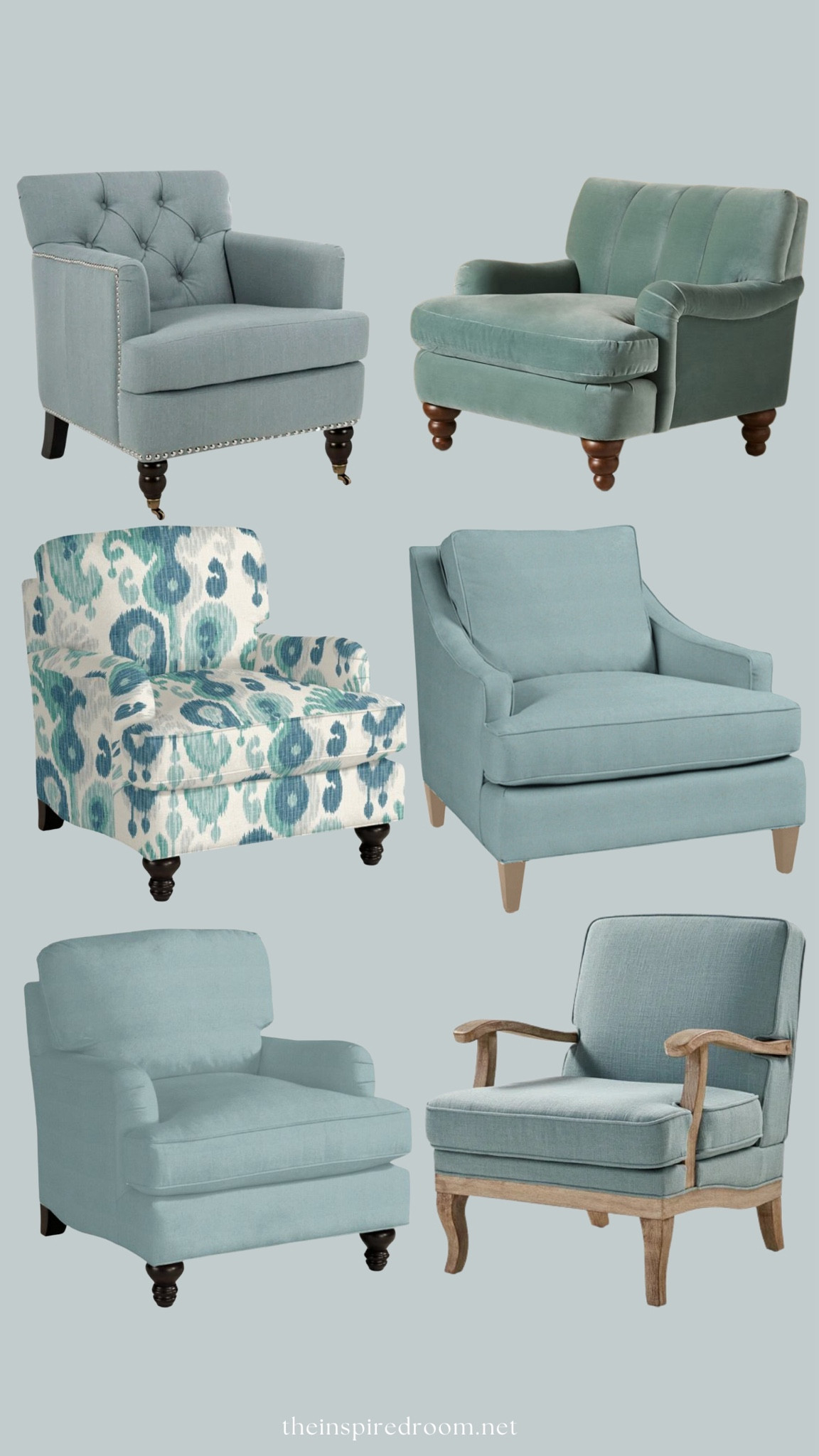 Teal and blue armchairs - some have many finish and fabric options!

#LTKSaleAlert #LTKHome #LTKStyleTip