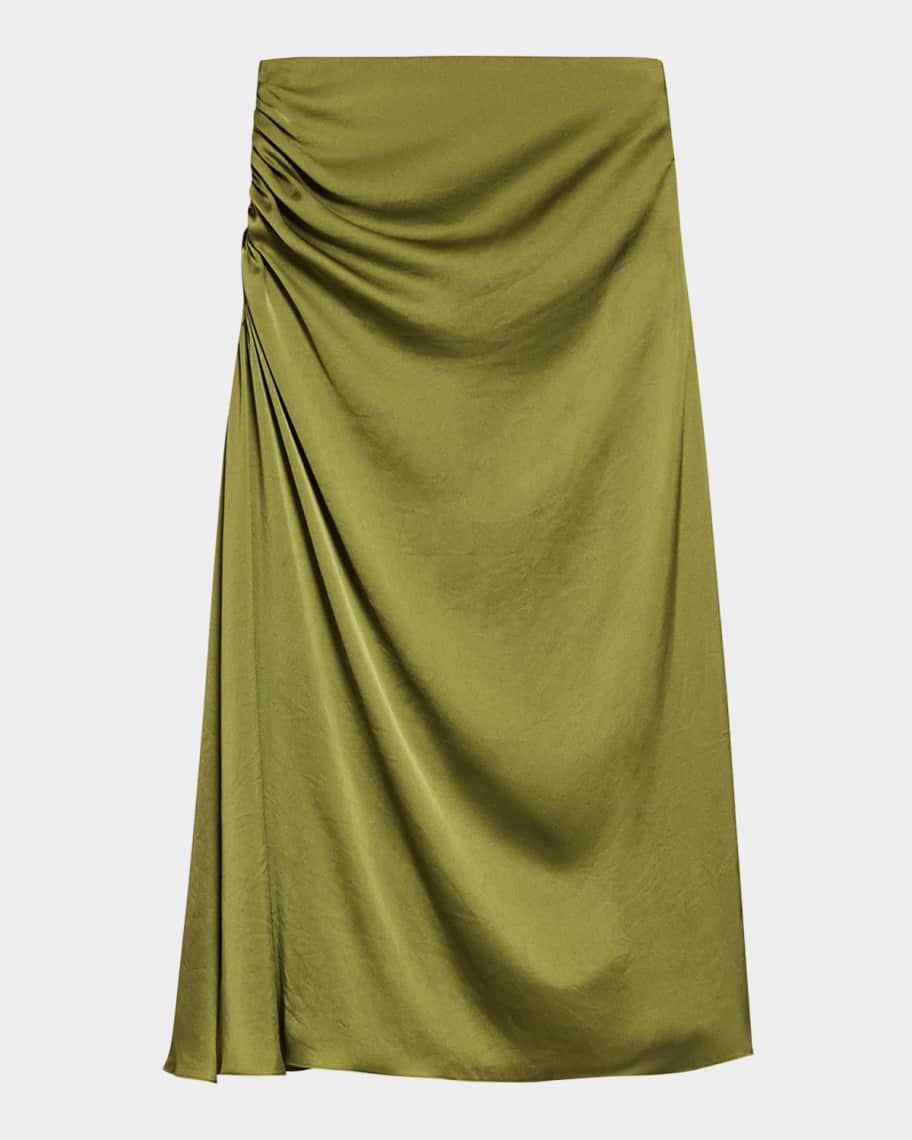 Theory Side Ruched Skirt | Neiman Marcus