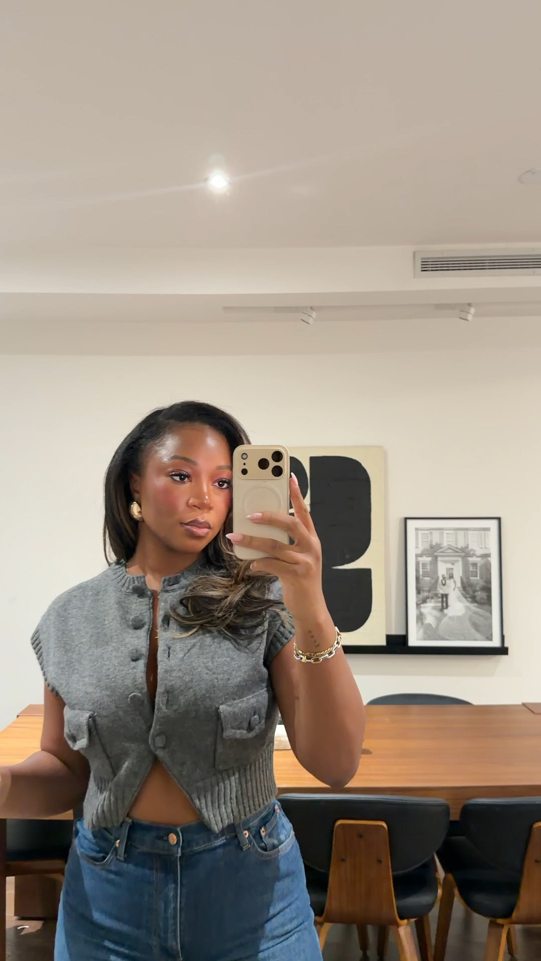 Wearing small sweater (medium is perfect too!!!) and 32 tall jeans 

#LTKMidsize #LTKTall #LTKootd