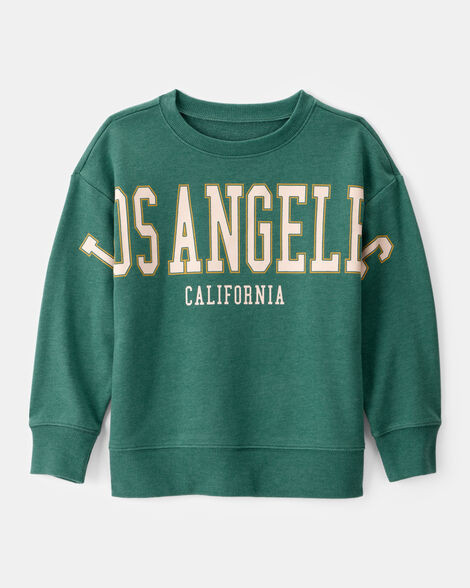 Carter's Boys Los Angeles French Terry Pullover Sweatshirt - Green 4 Green | Carter's Inc