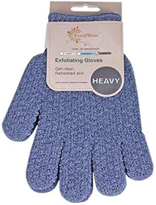 EvridWear Exfoliating Dual Texture Bath Gloves for Shower, Spa, Massage and Body Scrubs, Dead Ski... | Amazon (US)
