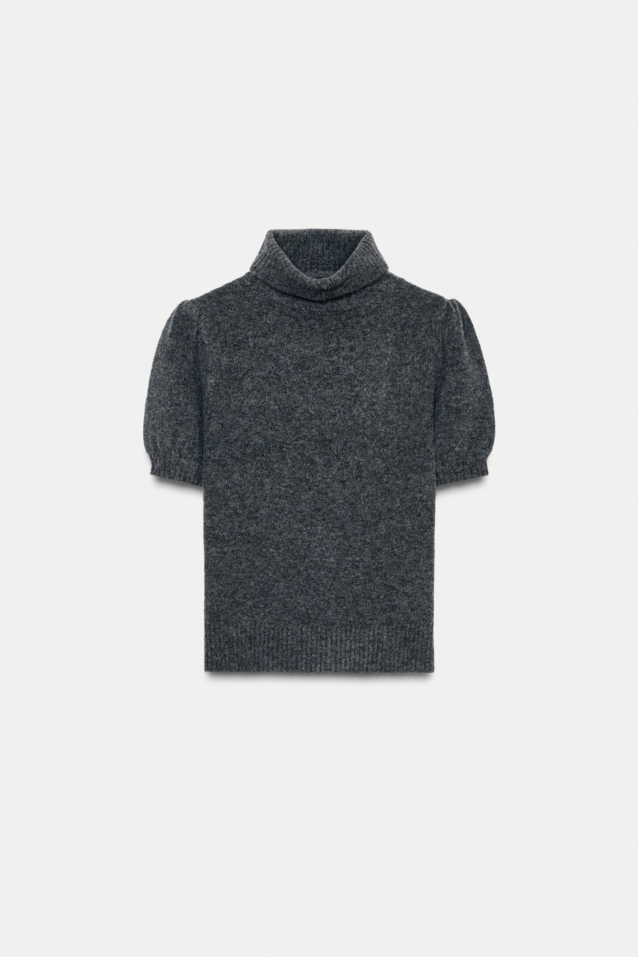 PUFF SHORT SLEEVE KNIT SWEATER | Zara US