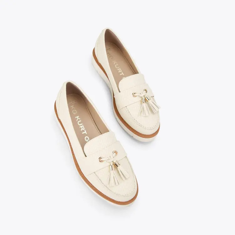 MORLY2 Cream Flat Loafer by KG KURT GEIGER | Kurt Geiger UK