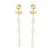Irina Pearl Earrings White Gold | Mignonne Gavigan