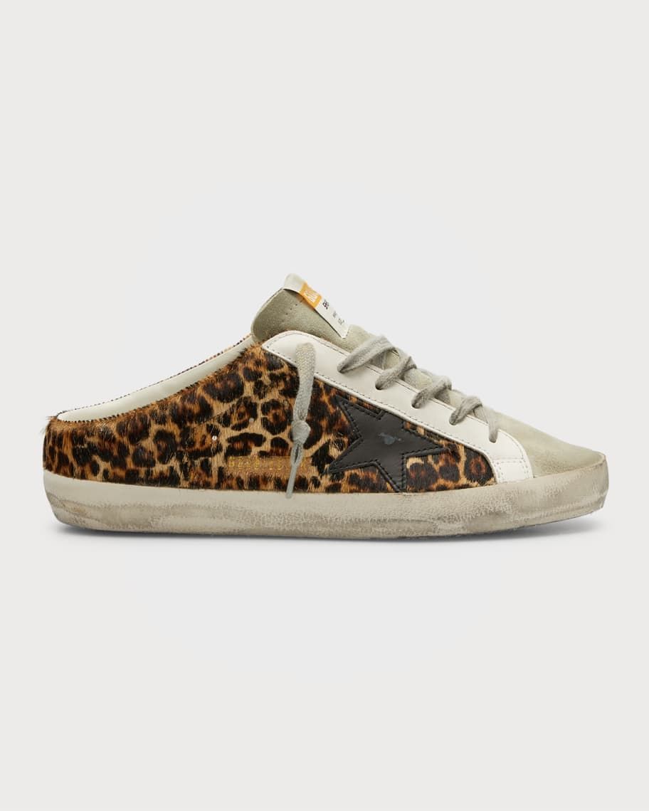 Golden Goose Superstar Sabot Leopard-Print Sneakers | Neiman Marcus