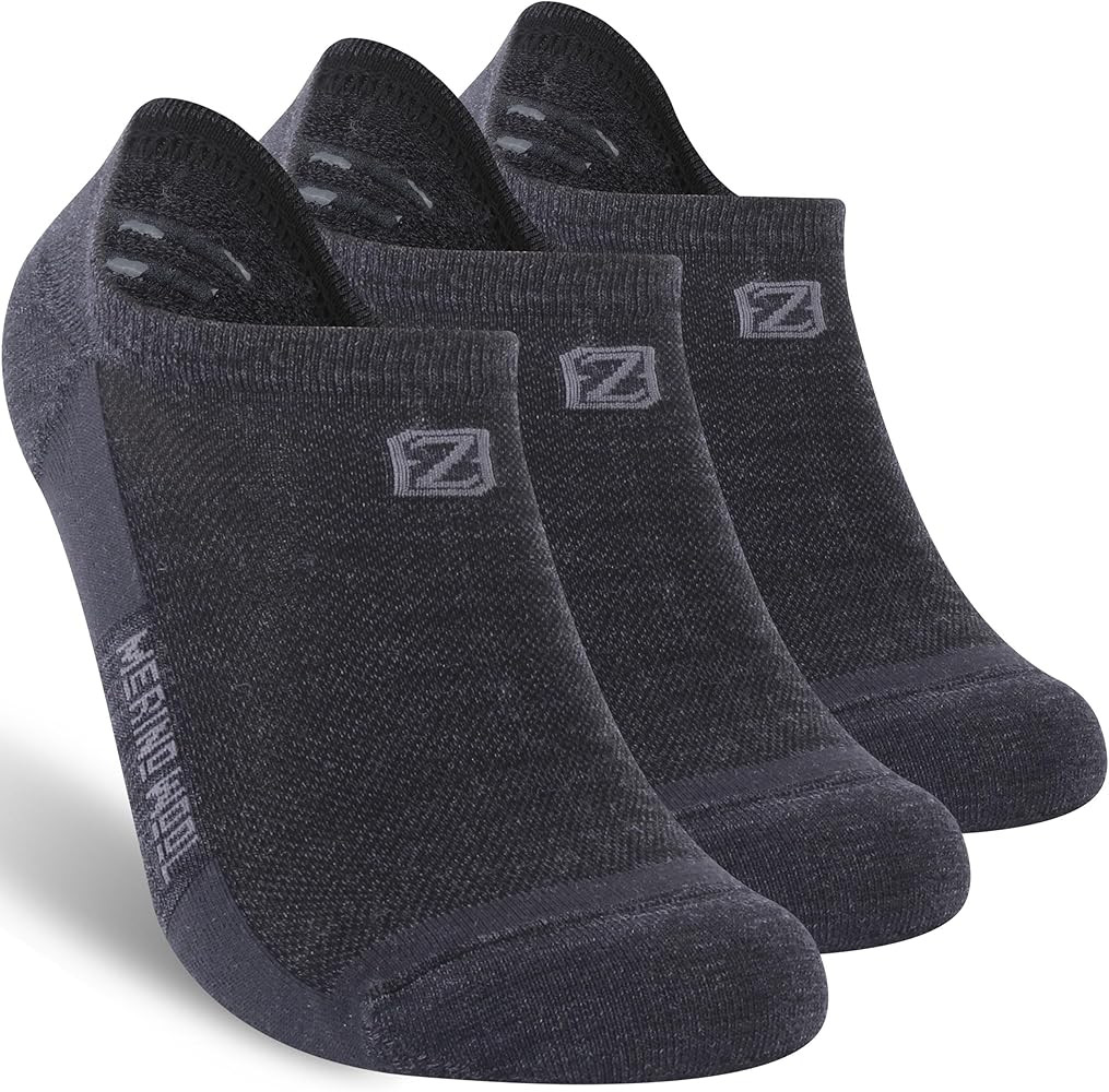 No Show Athletic Socks, ZEALWOOD 3 Pairs Merino Wool Ultra-Light Running Tennis Golf Socks for Me... | Amazon (US)