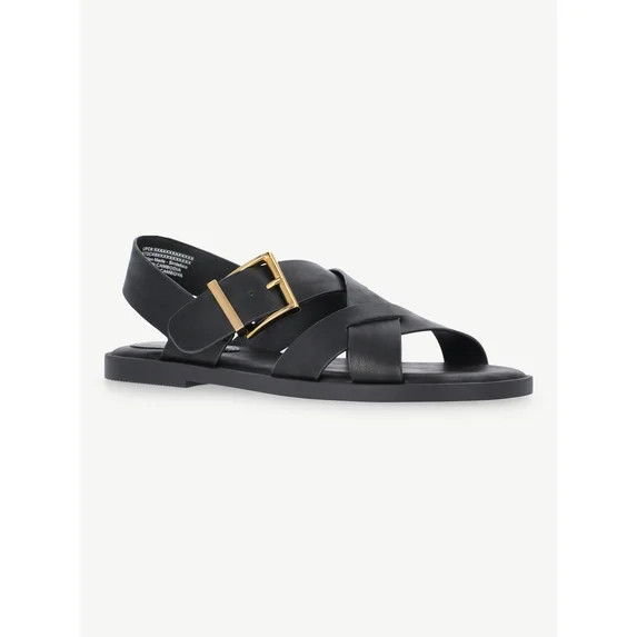 Time and Tru Women's X-Band Buckle Sandals | Walmart (US)