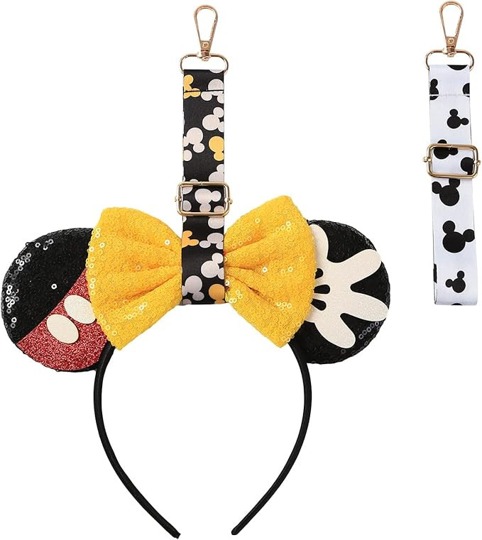 2Pcs Mouse Ear Holder for Backpack Bag Headband Holder Lanyard Strap Keychain Trip Accessories Ha... | Amazon (US)