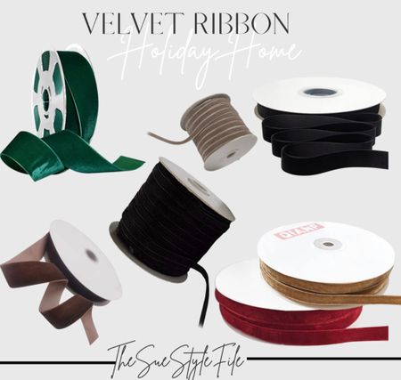 Velvet ribbon. Christmas tree essentials. Gift wrapping. Ribbon. 

#LTKHoliday #LTKSeasonal #LTKsalealert
