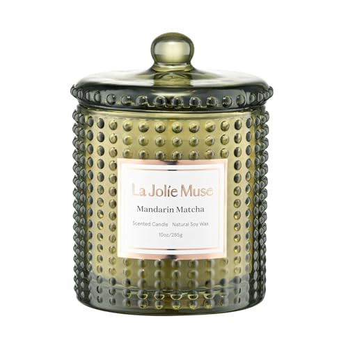 LA JOLIE MUSE Mandarin Matcha Candle, Citrus Candles for Home Scented, Luxury Glass Scented Candl... | Amazon (US)