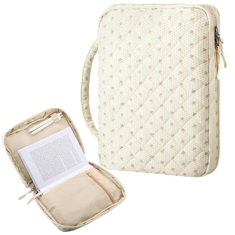 Aliceset 10.2"x7.9"x2.1" Large Bible Cover Case for Women Colorful Floral Quilted Cotton Bible Ca... | Amazon (US)