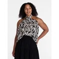 Time and Tru Women's Print Halter Top, Sizes XS-XXXL | Walmart (US)