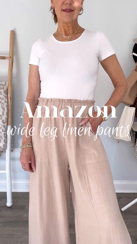 I found the cutest wide leg linen pants on Amazon! They are very lightweight fabric with a super stretchy waist so they're very comfortable. You could style these so many different ways. Perfect for travel/ vacation and I also think they'd be great for teachers. 10 beautiful colors available.

Amazon spring fashion, wide leg pants, linen pants, pull on pants, lightweight pants, vacation outfit, spring outfit, spring fashion 2024, Amazon must haves 2024, comfy chic, swim cover, how to style, what to wear, travel outfit, teacher outfit, comfy chic, capsule wardrobe



#LTKover40 #LTKVideo #LTKsalealert