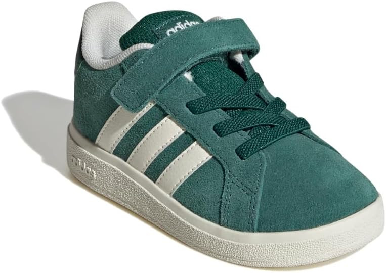 adidas Baby-Boy's Grand Court 2.0 Elastic Lace & Strap Sneaker | Amazon (US)