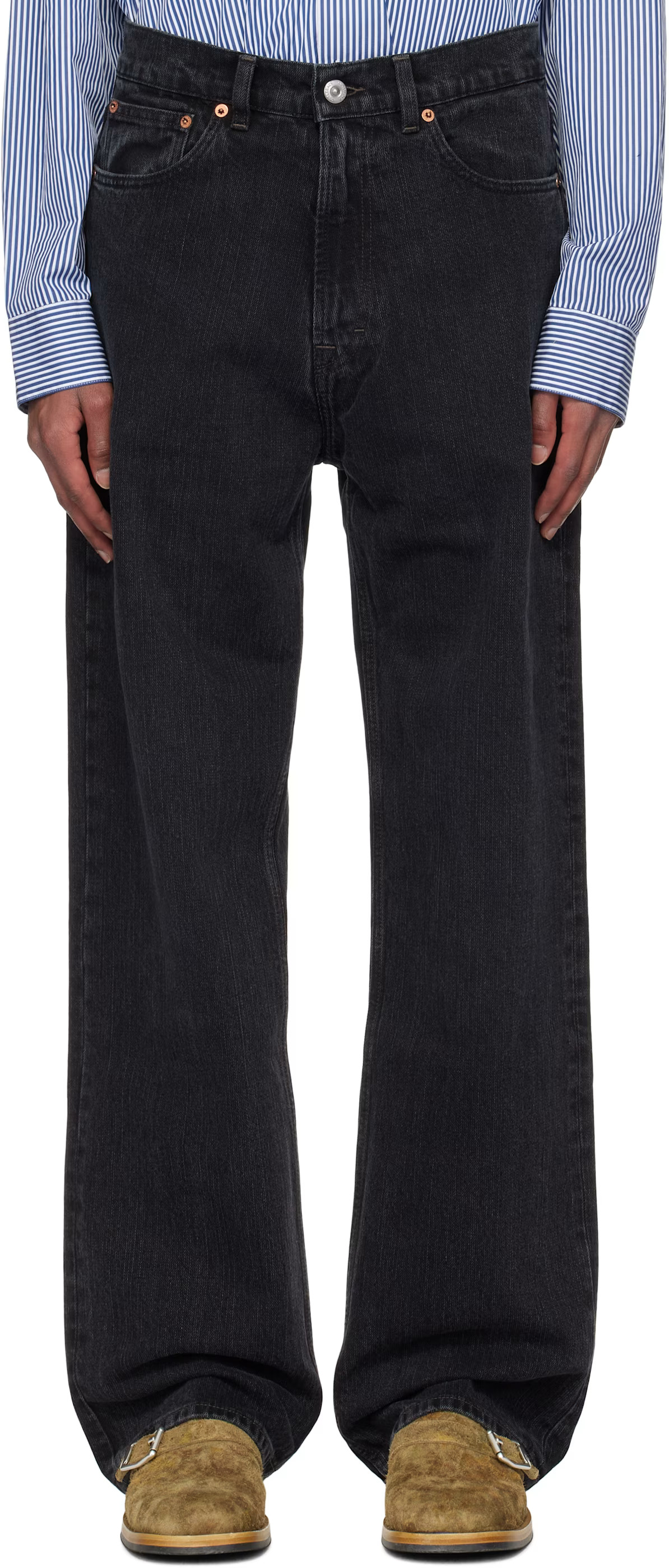 Black Third Cut Jeans | SSENSE