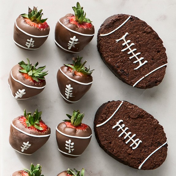 Football Chocolate Covered Strawberries | Williams-Sonoma