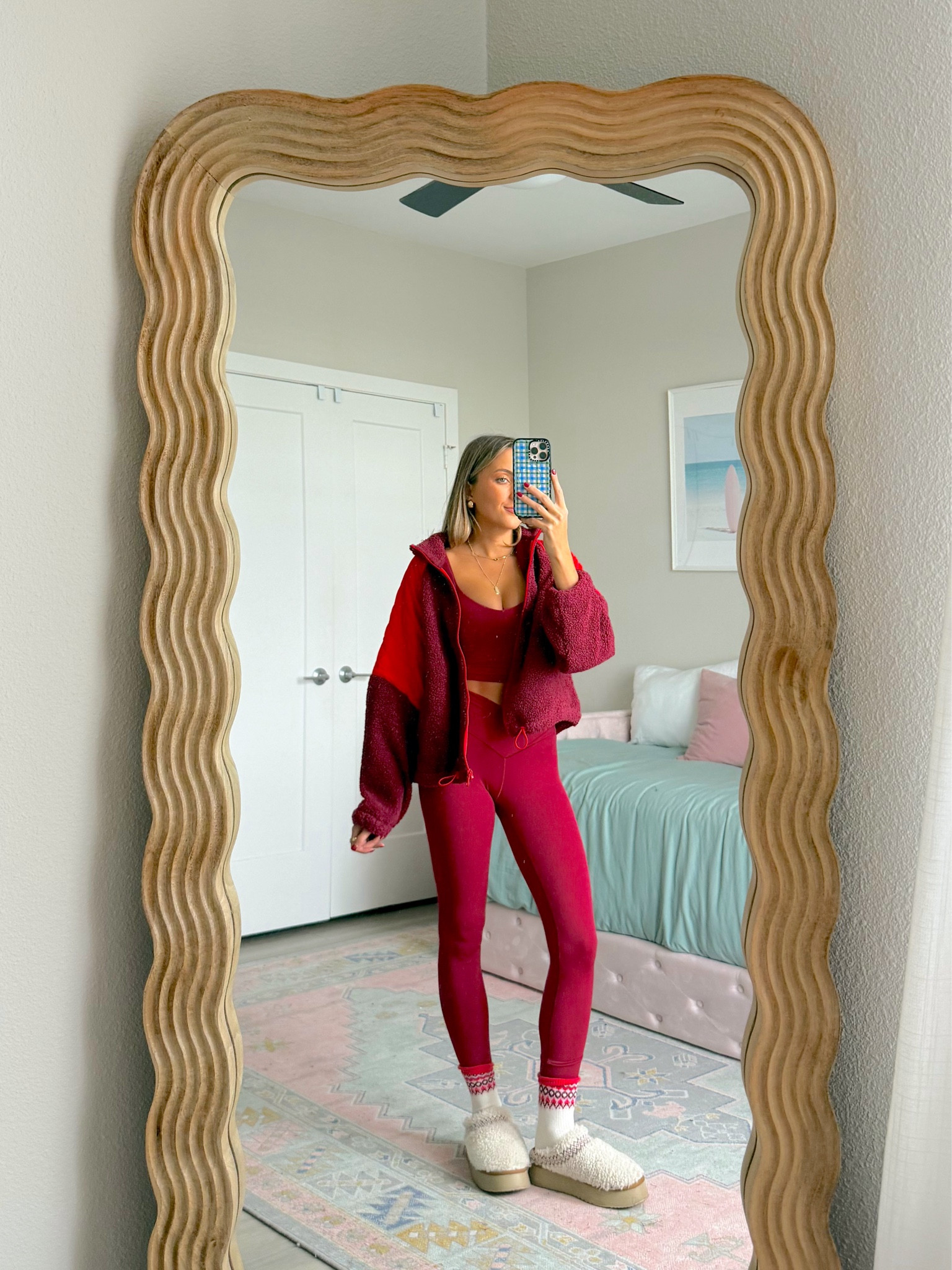 aerie cozy winter outfit idea- 40-50% off everything for cyber week. ❤️🎄 wearing an XS in leggings 

#LTKootd