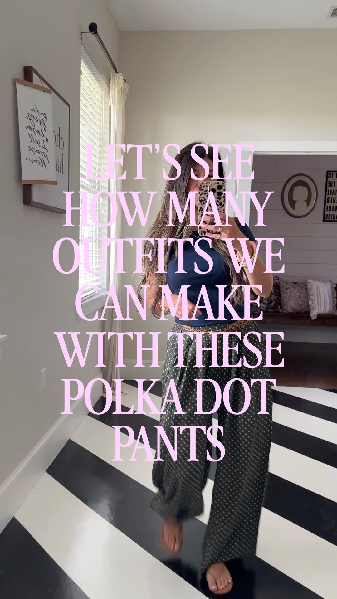 @Aerie polka dot pants xxs! Size down 1! These are so comfy! Perfect for work wear, teacher outfits, mom outfits! Summer to fall outfits

#LTKWorkwear #LTKOver40 #LTKmomlife