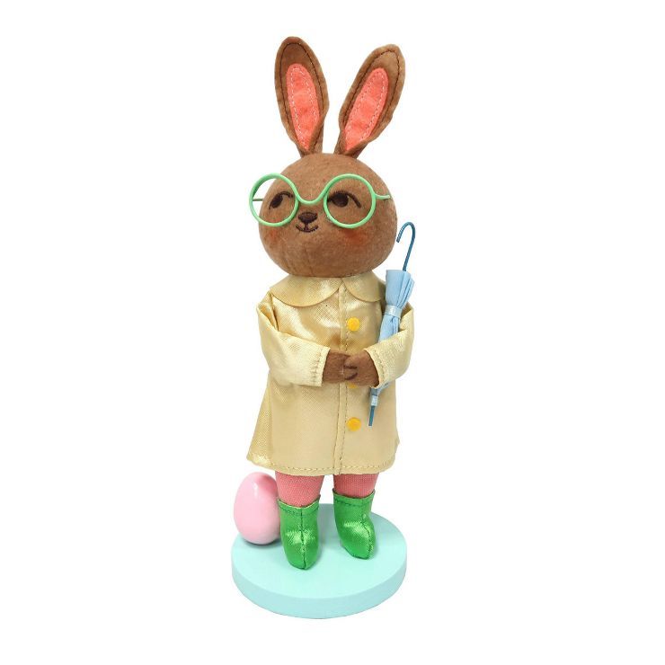 Small Soft Easter Bunny Figurine Rain Jacket and Umbrella - Spritz™ | Target