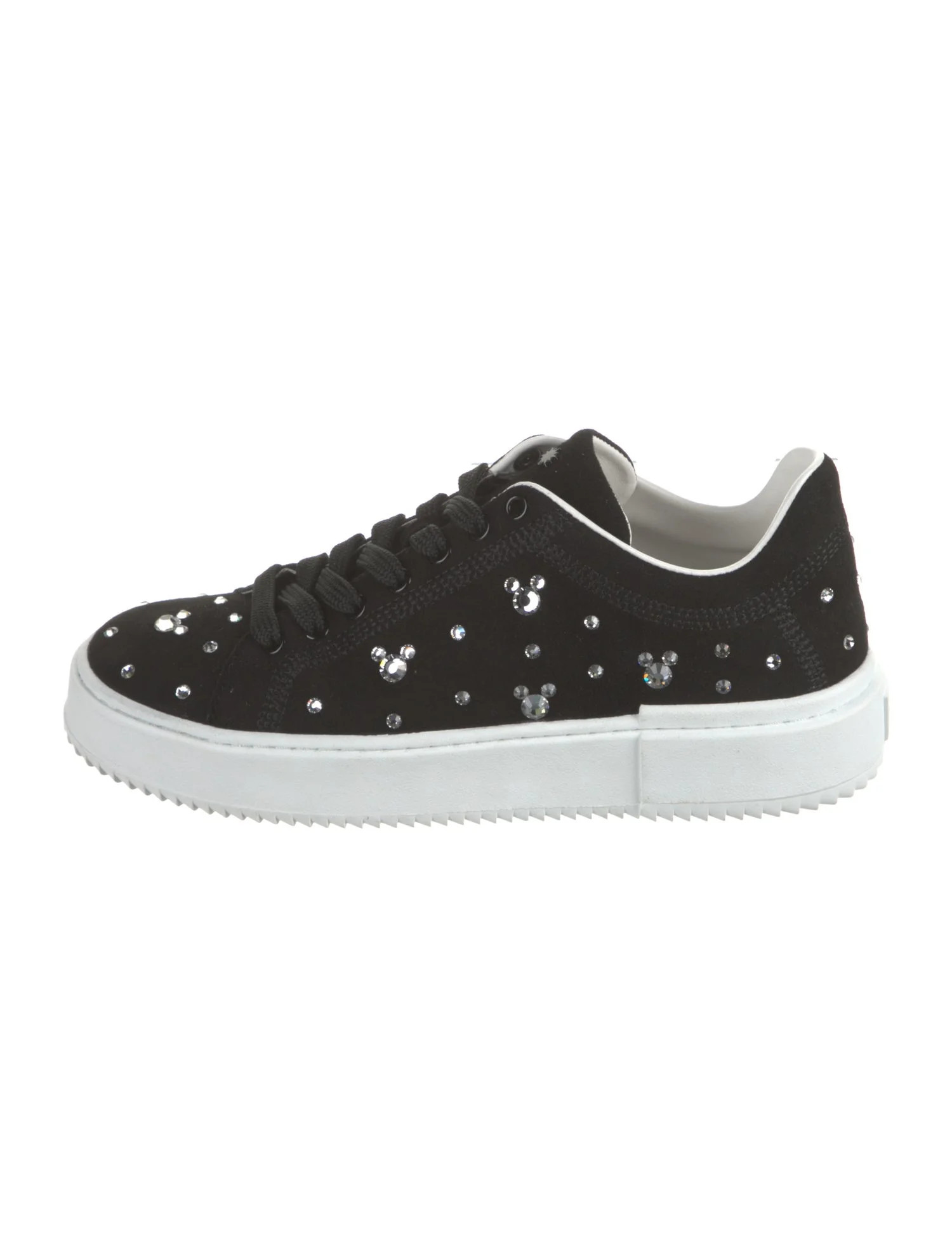Suede Crystal Embellishments Sneakers | The RealReal