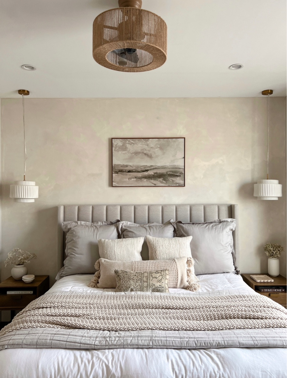 I gave our Primary Bedroom a mini makeover and the blank walls are now adorned with a limewash accent wall and carefully curated decor, creating a peaceful and calming ambiance that’s perfect for restful nights and refreshing mornings. 

It’s the ultimate haven for unwinding after a long day and waking up to a new day rejuvenated. 

#LTKFind #LTKhome