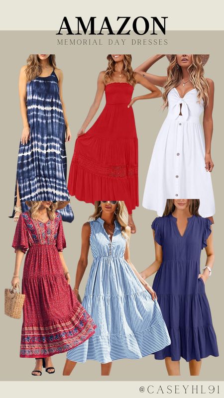 Memorial Day dresses on Amazon! You can wear them for The Fourth of July as well! 

#LTKStyleTip #LTKFamily #LTKFindsUnder50