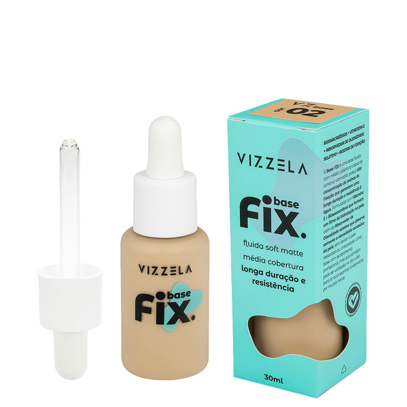 Base Líquida Vizzela Cosméticos Fix | Beleza na Web | Beleza Na Web (BR)