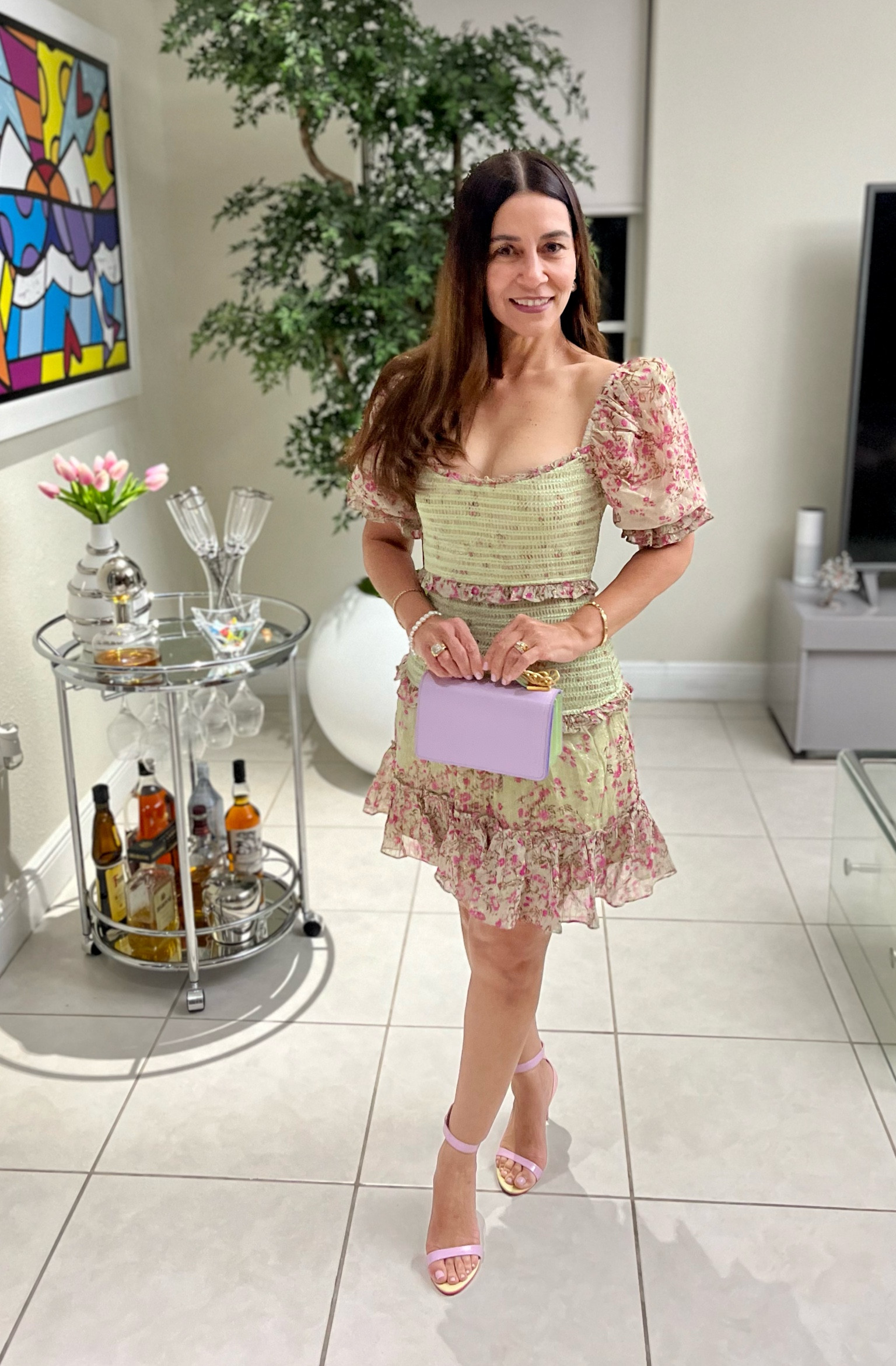 ワンピース andmary Nina flare mini dress ANDMARY】Nina flare mini dress