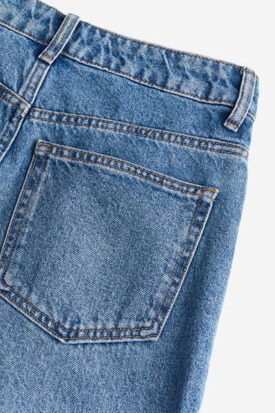 Straight High Jeans - Medium denim blue - Ladies | H&M GB | H&M (UK, MY, IN, SG, PH, TW, HK)