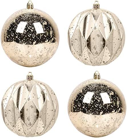 Extra Large Hanging Shatterproof Tree Ball Clear Christmas Ball Ornaments 3.93 inch, Decorative M... | Amazon (US)