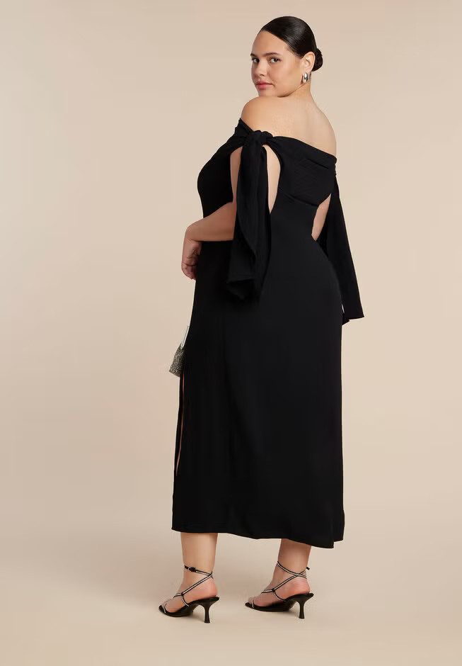 Tie Detail Column Dress | Eloquii