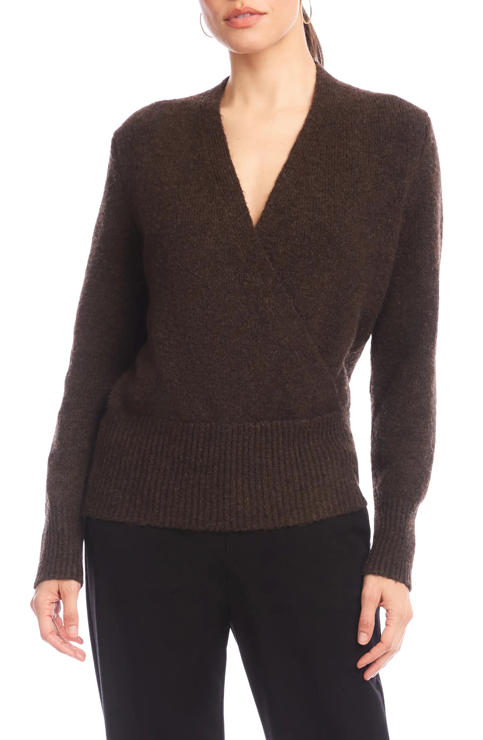 Karen Kane Surplice V-Neck Sweater | Nordstrom | Nordstrom