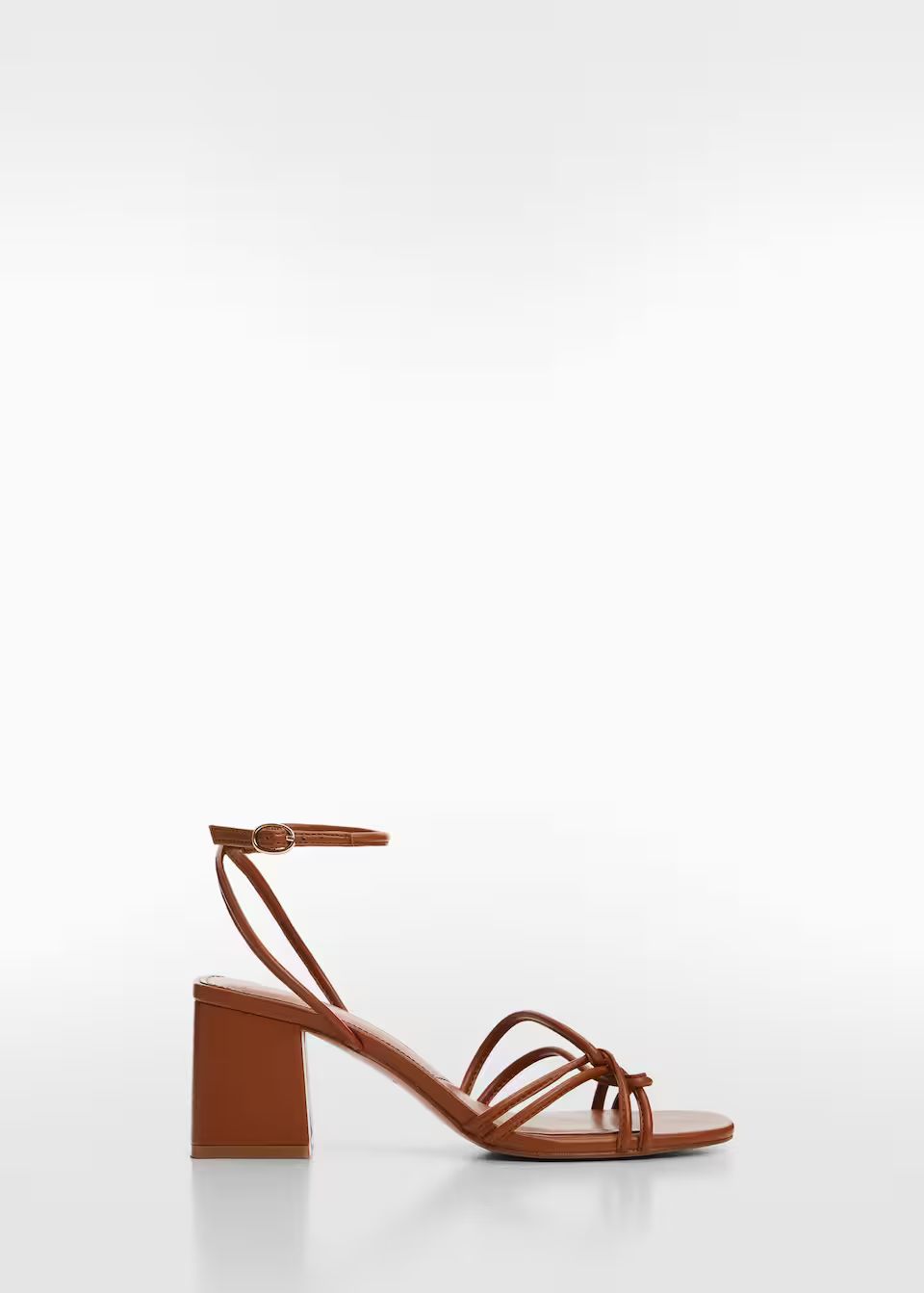 Metallic strappy heeled sandal -  Woman | Mango Canada | Mango Canada