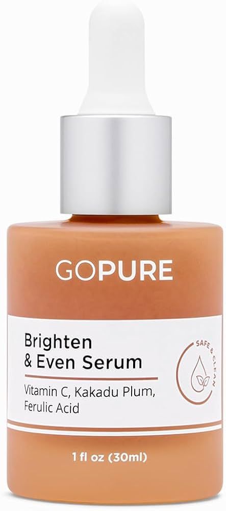 goPure Actives Vitamin C Serum - Brightening Serum with Vitamin C and Ferulic Acid, Face Moisturi... | Amazon (US)