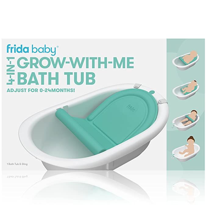 4-in-1 Grow-with-Me Bath Tub by Frida Baby Transforms Infant Bathtub to Toddler Bath Seat with Ba... | Amazon (US)