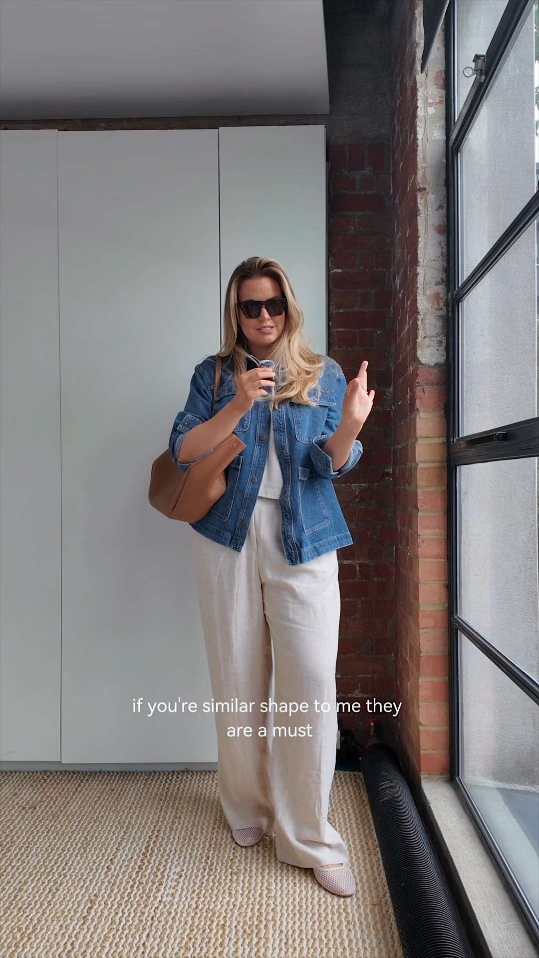 **21/30** midsize spring outfit ideas 🌷

Abercrombie curve love sloane linen pants [W33 L]

Abercrombie linen beige top [XL]

M&S denim jacket [UK 18]

Simply be mesh flat shoes [UK 7]

Tan bag [Polene cyme - dupes tagged]

& Other stories sunglasses [original OOS H&M]

spring outfit // midsize outfit // midsize style // spring outfit idea // spring style // midsize fashion // spring fashion // outfit inspiration // linen co ord // Abercrombie curve love // Sloane tailored wide leg pants // mesh ballet flats // denim jacket m&s// Polène bag 

#LTKuk #LTKmidsize #LTKstyletip